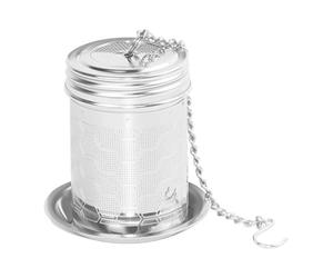 Infuseur de thé - 304 Casse de thé en acier inoxydable | Prièdes d'infuseur de thé pour thé en vrac | Diffuseurs de thé avec crochet de chaîne | Thé en mailles extra fins infuseurs de panier plus raid