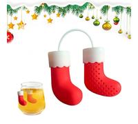 Infuseur de thé de Noël - TeaStrainer Stocking | Lovely Stôcking Shape Reusable Tea Steeper | Christmas Stôcking TeaInfuser Silicone Loose Filter for Teâ | Shoe Shaped Filter