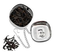 Infuseur de thé - Filtre à thé de forme carrée | Diffuseurs de thé en acier inoxydable Filtre à thé pour infusion de thé de feuilles de thé maille fine et chaîne pour assaisonnement à base de plantes