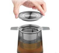 Infuseur en acier inoxydable, filtre à mailles fines, grands infuseurs à thé, passoire à thé réutilisable, 13 x 7 x 5,6 cm, la capacité spacieuse permet une expansion optimale des feuilles de thé