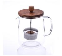 Infuseur en verre 1 l Couvercle en bois