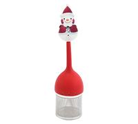 Infuseurs à thé en feuilles, passoire à thé en Silicone, série de noël, filtres pour brassage de feuilles mobiles, boules de noël lavables lave-vaisselle