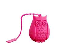 Infuseurs à thé en silicone Réutilisables Passoires à sachets de thé en forme de hibou mignon Filtre à cuillère à café en silicone Infuseur Passoire à feuilles mobiles avec infuseur à corde drôle