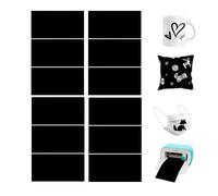 Infusible Lot de 12 feuilles d'encre de transfert pour Cricut Joy - Noir - 11,5 x 30,5 cm - Feuille d'encre de sublimation pour machine à presser à chaud - Pour t-shirt DIY, tasse, toile