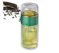 Infusifie Infuseur à thé, nouvelle bouteille d'infuseur à thé en verre 2025, infuseur à thé intelligent 3 en 1, tasse à thé isolante à double couche, bouteille de thé avec séparation du thé et