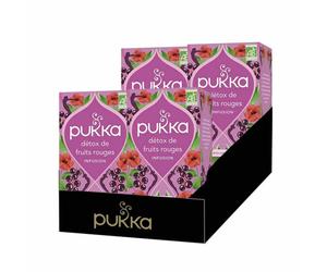 Infusion Bio Pukka Détox Fruits Rouges - 4 boites - 80 sachets