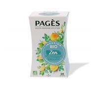 Infusion bio relaxante à la mélisse et basilic, saveur citron-bergamote - Marque PAGES - 20 sachets x 30g Un moment zen aux saveurs naturelles - Thés et - Le Lot De 3