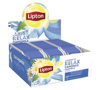 Infusion camomille Lipton Feel Good, boîte de 100 dosettes