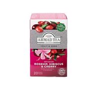 Ahmad Tea Rosehip, Hibiscus & Cherry thé aux fruits à l'hibiscus saveur Rosehip, Hibiscus & Cherry 20x2 g