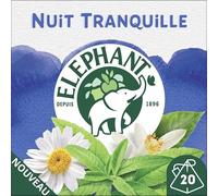 Infusion Elephant Nuit Tranquille x20 sachets - 32g | Relaxation et Bien-être | Thé apaisant pour une meilleure nuit de sommeil - Le Lot De 4