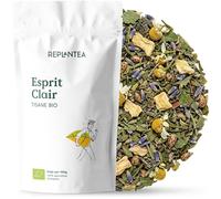 Infusion "Esprit Clair" Bio 100g | Tisane Relaxante Jengibre, Camomille, Menthe, Lavande | Stress & Relaxation Mentale | REPLANTEA