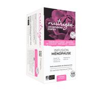 infusion ménopause bio nutrigée - soulage bouffées de chaleur, sueurs nocturnes, nervosité - sauge, fenouil, mélisse, réglisse & rose - apaisement & sommeil - 30 sachets fabriquée en france