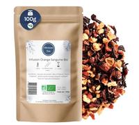 Infusion Orange Sanguine Bio - Infusion Vegan aux Fruits, en Vrac, 100% Naturel, Sans OGM - Agriculture Biologique - Fabrication Française - Sachet 100 gr (50 Tasses)