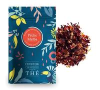 Infusion Peche Melba COMPTOIR FRANÇAIS DU THÉ | 2x100g d'Infusion aux notes de Pêche et de Vanille | A déguster Chaude ou Glacée
