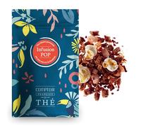 Infusion Pop COMPTOIR FRANÇAIS DU THÉ | 100 g d'Infusion à la Framboise et au Pop-Corn | A déguster Chaude ou Glacée