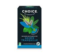Infusion soirée tranquille bio (20 sachets) - Choice - Tisanes & infusions bio