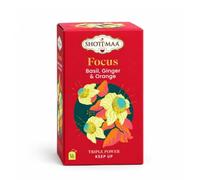 Infusion Tisane Focus - Basilic, Gingembre & Orange | Clarté d’Esprit & Concentration | Sans Caféine | Saveur Aromatique Zestée | 16 sachets - Sun&Sia