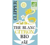 Infusions et thés blancs biologiques CLIPPER Thé Blanc Citron Bio 34G - Douceur et fraîcheur pour une infusion bio de qualité supérieure. - Lot De 4 - Vendu Par Lot