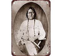 Inga 1882 Sitting Bull Portrait Pub Plaque en métal 20,3 x 30,5 cm