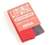 INGA - 2 X Eponges Plates Réutilisables Lavables - Passent Partout, Très Efficaces, Ne Rayent Pas - Face Grattante et Face Absorbante - Fabriquée en Europe - Éponge Plate Qui Dure 2 Ans