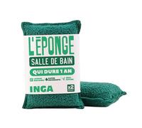 INGA - 2 X Éponges Réutilisables Lavables - Spéciales Surfaces, Double Absorption - 2 Côtés pour Absorber et Essuyer - Fabriqué en Europe - Éponge Lavable Qui Dure 1 an
