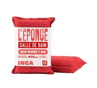 INGA - 2 X Éponges Réutilisables Lavables - Spéciales Surfaces, Double Absorption - 2 Côtés pour Absorber et Essuyer - Fabriqué en Europe - Éponge Lavable Qui Dure 1 an