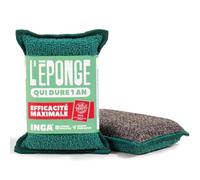 INGA - 2 X Eponges Réutilisables Lavables - Très Efficaces, Ne Rayent Pas - Fabriqué en Europe - Éponge Lavable Qui Dure 1 an.