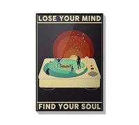 Inga Affiche Dj Pool Party Lose Your Mind Find Your Soul en métal pour décoration murale de la maison ou de la cuisine 20,3 x 30,5 cm