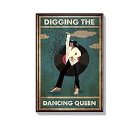 Inga Affiche en métal « Digging The Dancing Queen » pour décoration murale de cuisine 20,3 x 30,5 cm