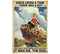 Inga Affiche murale vintage en métal avec inscription « Once Upon A Time » 20,3 x 30,5 cm