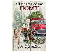 Inga Affiche vintage en métal Cairn Terrier Come Home Christmas 20,3 x 30,5 cm