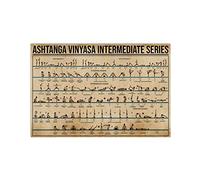 Inga Ashtanga Vinyasa Intermediate Series Poster horizontal vintage Décoration murale en métal 20,3 x 30,5 cm