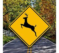 Inga Cerf Traverser Panneau de signalisation en métal 12 x 12 Pouces
