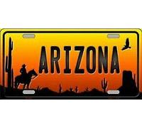 Inga Cowboy Arizona Plaque d'immatriculation en métal 15,2 x 30,5 cm