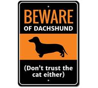 Inga Dachshund Plaque en métal rétro Motif teckel 20,3 x 30,5 cm