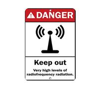 Inga Danger Keep Out Very High Level Of Radiation Plaque en tôle humoristique 20,3 x 30,5 cm