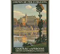 Inga Grande Plaque Murale en métal Chateau D'Amboise France 20,3 x 30,5 cm