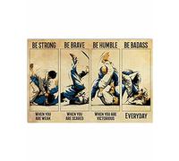 Inga Jiu Jitsu Be Strong Poster en métal 20,3 x 30,5 cm