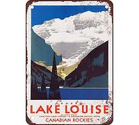 Inga Lake Louise Canadian Rockies Pub Plaque en métal 20,3 x 30,5 cm
