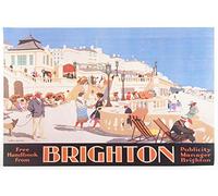 Inga New Sign Brighton Plaque métallique rétro en aluminium 20,3 x 30,5 cm