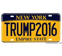 Inga New Sign Donald Trump 2016 New York Plaque d'immatriculation en Aluminium 15,2 x 30,5 cm