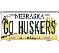 Inga New Sign Go Huskers Nebraska State Plaque d'immatriculation 15,2 x 30,5 cm