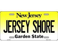Inga New Sign Jersey Shore New Jersey State Background Plaque d'immatriculation 15,2 x 30,5 cm