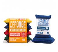 INGA - Pack Combo Maison : 4 Éponges Réutilisables Lavables + 2 Éponges Spéciales Salle de Bain - Ultra Absorbantes, Ne Rayent Pas - Fabriqué en Europe - Dure 1 an