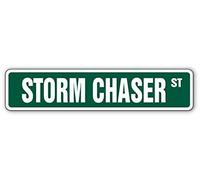 Inga Panneau de Rue Yard Storm Chaser 10,2 x 40,6 cm