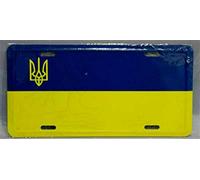 Inga Plaque d’immatriculation Ukraine Trident Ukrainien 6 x 12 Pouces
