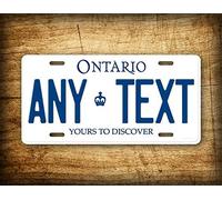 Inga Plaque d'immatriculation Canada Personnalisable en métal 15,2 x 30,5 cm