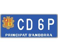 Inga Plaque d'immatriculation d'Andorra 15,2 x 30,5 cm