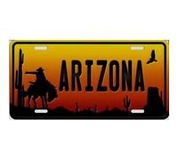 Inga Plaque d'immatriculation en métal Motif Drapeau américain 15,2 x 30,5 cm