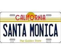 Inga Plaque d'immatriculation fantaisie Santa Monica California State Background 15,2 x 30,5 cm